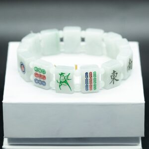 White Jade Mahjong Bracelet