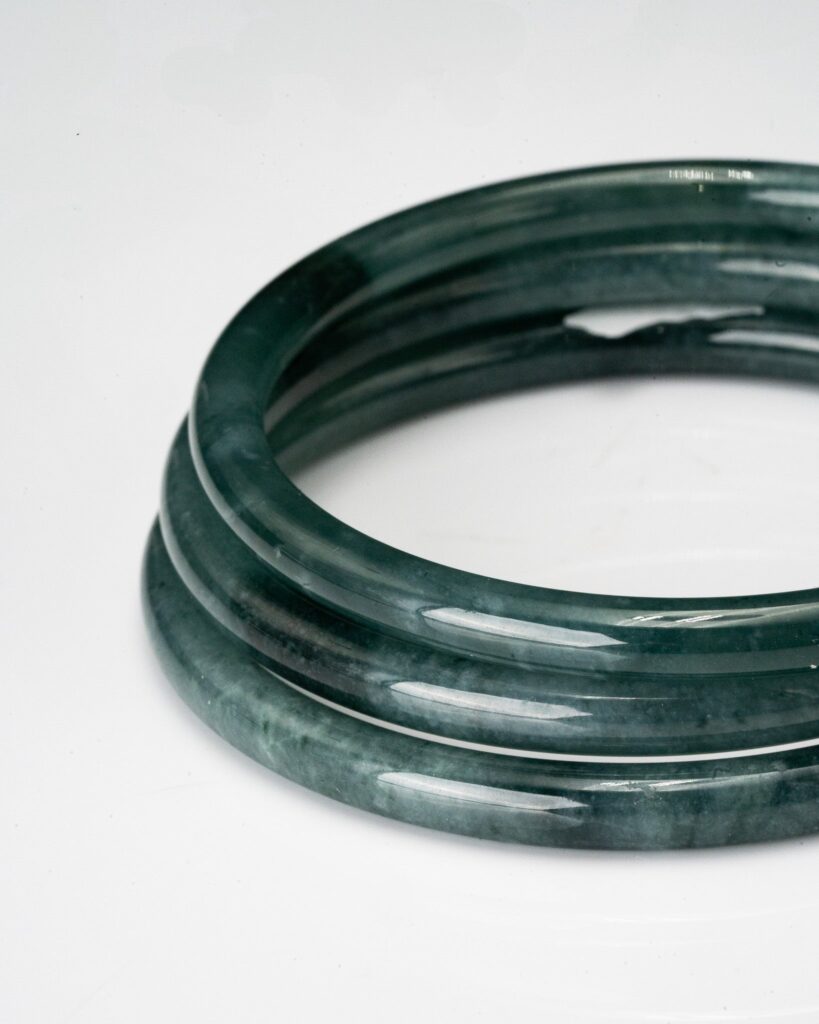 Dark Blue Water Jade Bangles