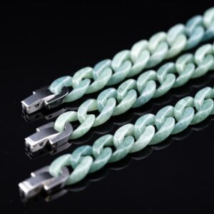 Green Cuban Link Jade Bracelet