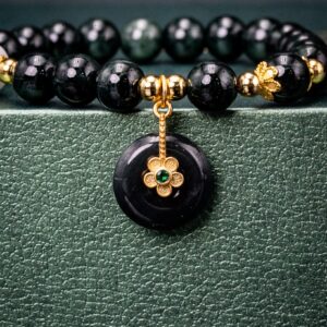Golden Flower Harmony Jade Bracelet