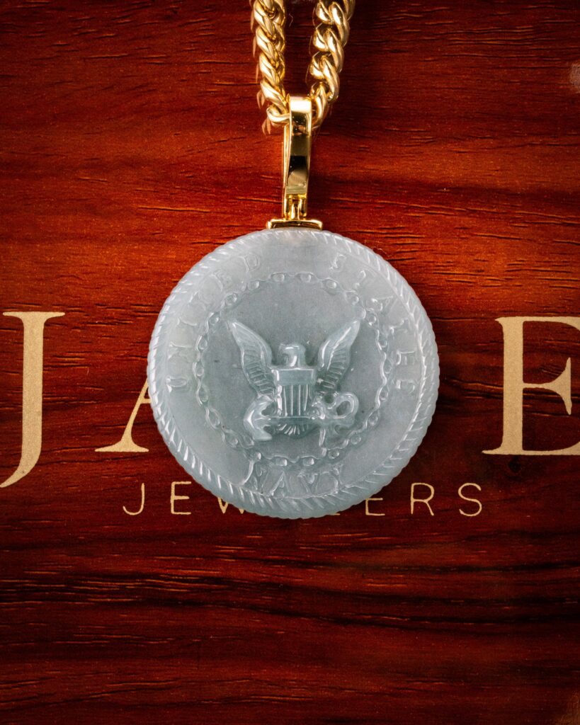 U.S Navy Blue Water Jade Pendant