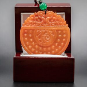 RED AMBER FORTUNE JADE PENDANT